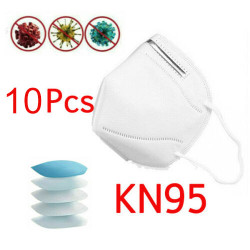 10Pcs Face MASk Filters Anti Pollution Anti Face Cup KN95 with Active Carbon Fold Flat 