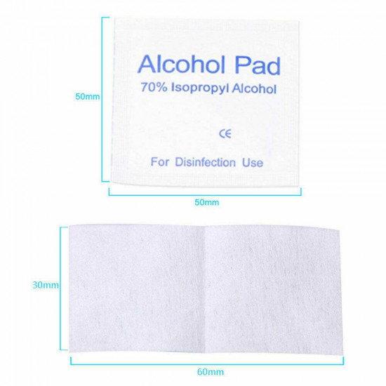 100 Pcs Alcohol Wet Wipe Disposable Prep Swap Pad Antiseptic Skin Cleaning