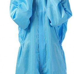 Blue Reusable Isolation Gown Protective Overall Coverall Suit Safety Hooded Workwear